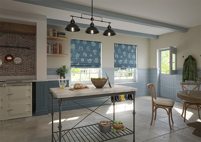 Botanical Velvet, Oceania - Twist&Fit Roman Blind - Image 6